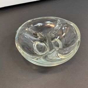 Vtg Mid Century “The Peace Orb” Glass Dish Bowl Ashtray Condiment Trinket Bowl
